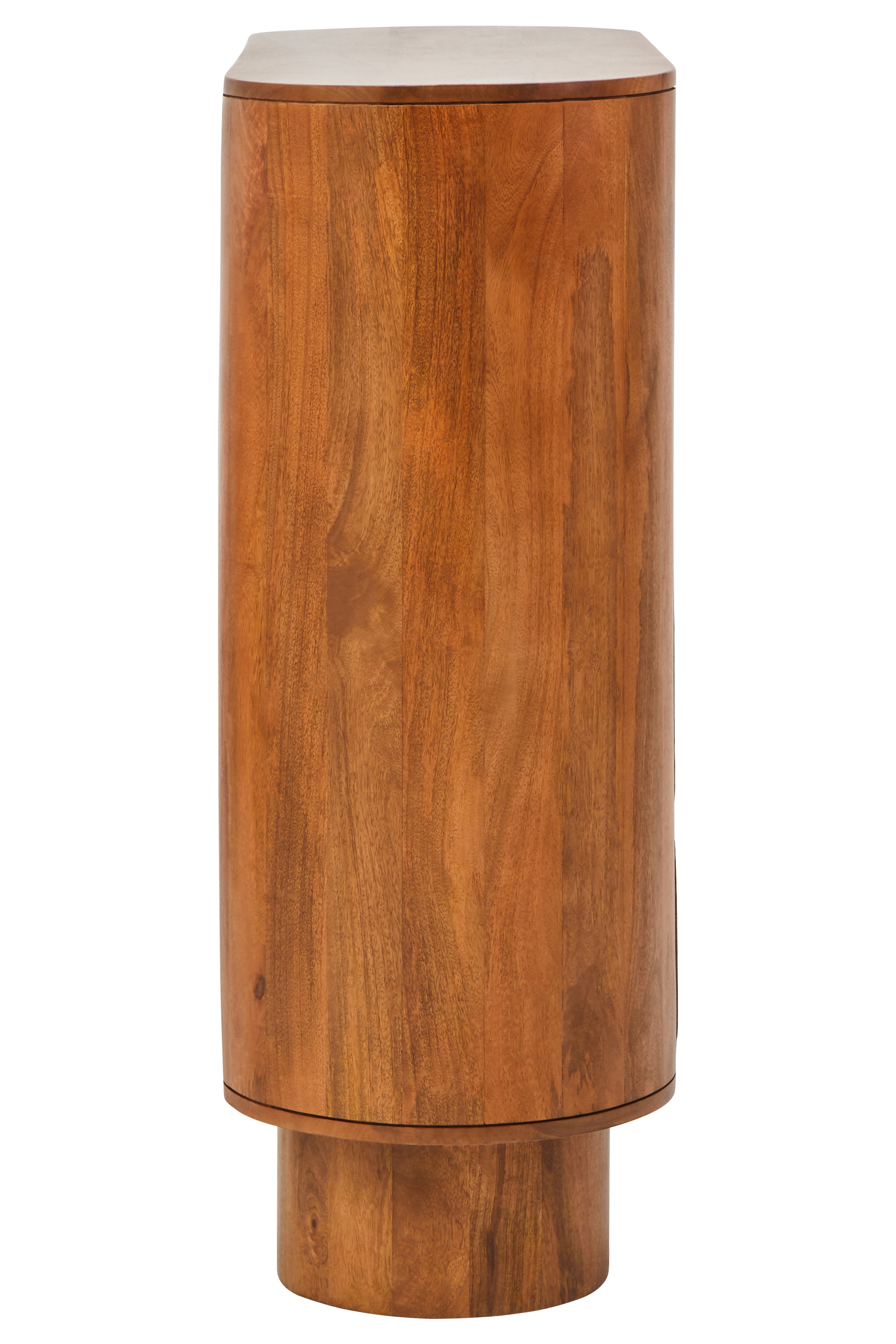 Chiara Carved Brown Mango Wood Cabinet